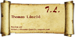 Thomas László névjegykártya